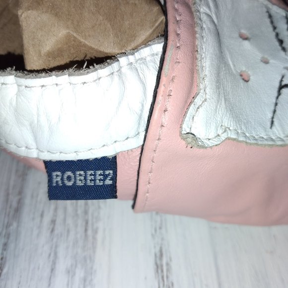 Robeez Pink cat Leather Soft Sole Moccasins - Picture 7 of 7